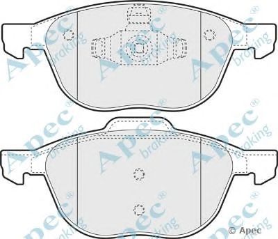 APEC BRAKING pad1415 -  Комплект тормозных колодок, дисковый тормоз